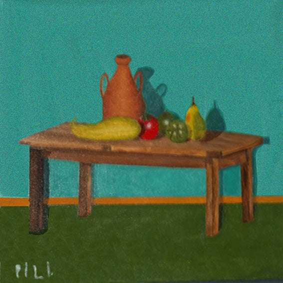 Mesa Con Frutos De La Huerta