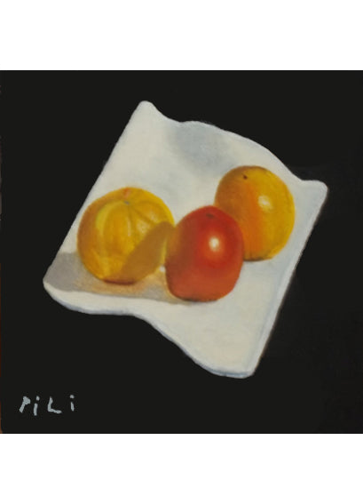 Plato Ondulado Con Citricos Y Caqui